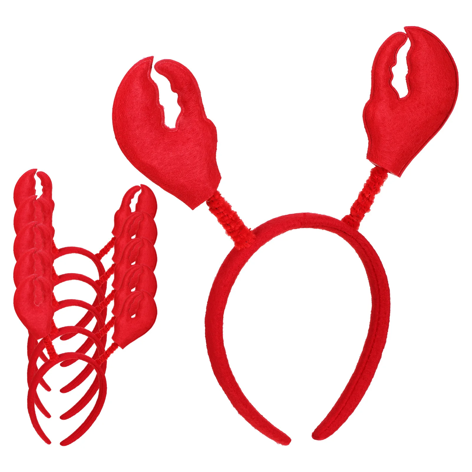6Pcs Lobster Headbands Lightweight Crab Claw Antenna Headwear Cosplay Party Costume Accessories Crawfish Party Decorations
