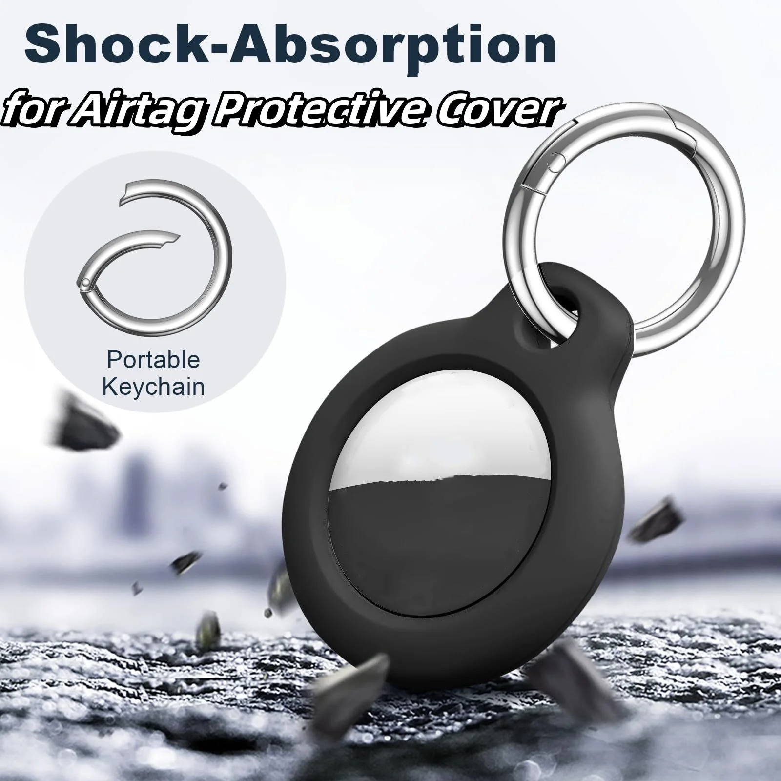 GPSLocator Cover For Airtag PC Mini Protective Cover GPS Tracker Keychain HolderCase Antilost Keychain Bluetooth Key Finder Case