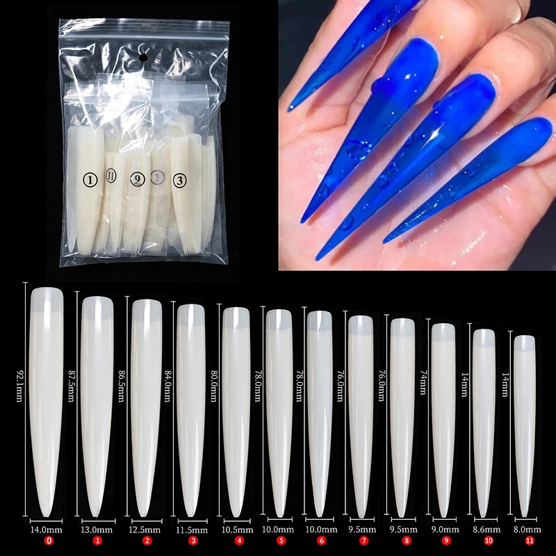 120Pcs 5Xl Extreme Lange Stiletto Nägel Volle Abdeckung Nägel Künstliche Acryl Falsche Nagel Tipps Drücken Auf Maniküre Werkzeug Zubehör