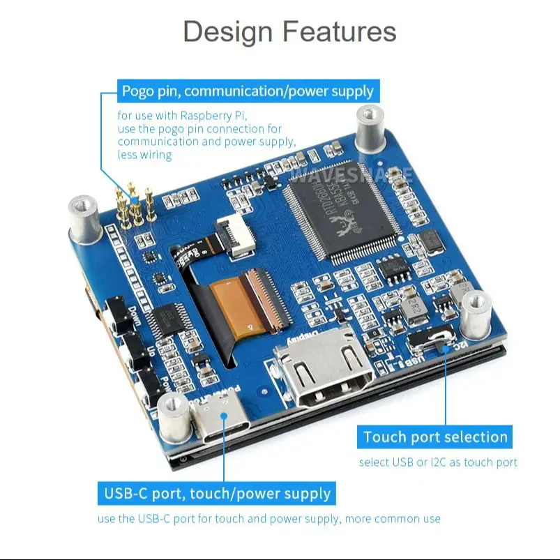 Picture 7: 2.8inch HDMI LCD display 480×640 high Resolution Capacitive Touch Screen For all versions of Raspberry Pi 5/4B/3B/Jetson Nano/PC
