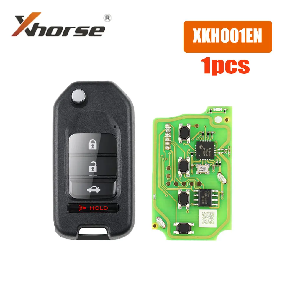 

1PCS Xhorse XKHO01EN Universal Remote Key Fob 3+1 Button Car Remote Key for Honda Type for VVDI Key Tool Car Key Car Lock System