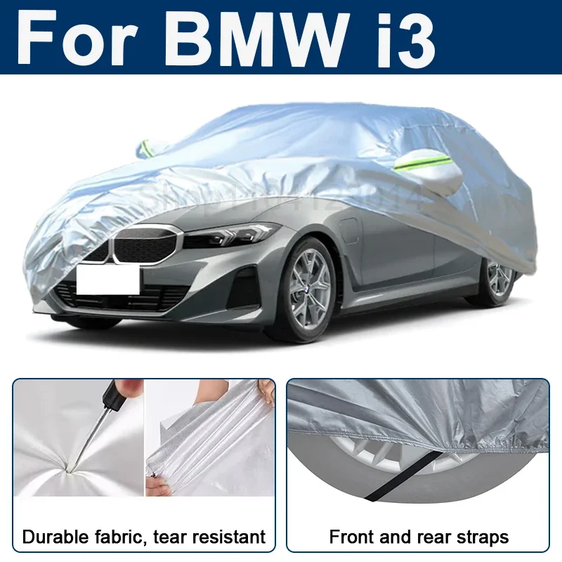 

Outdoor Full Car Cover For BMW i3 with Reflective Strips Waterproof Snowproof Dustproof UV Protection Auto Exterior Accessory