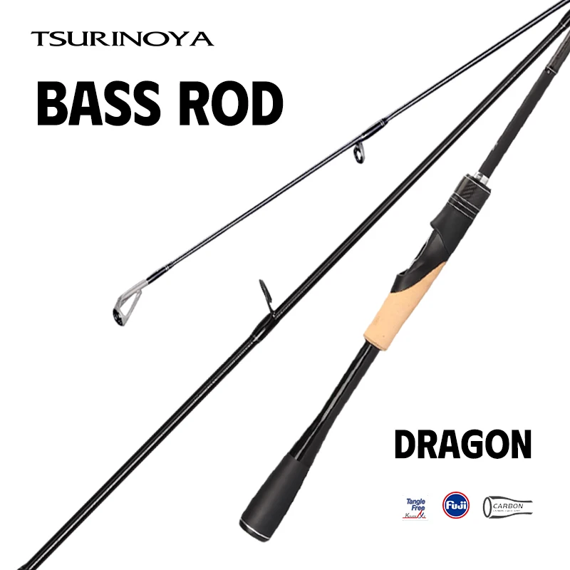 TSURINOYA Long Casting Rod DRAGON 2,16m 2,28m 2,44m M ML Spinnrute für Salzwasser und Süßwasser, FUJI Carbon, 2-teilig
