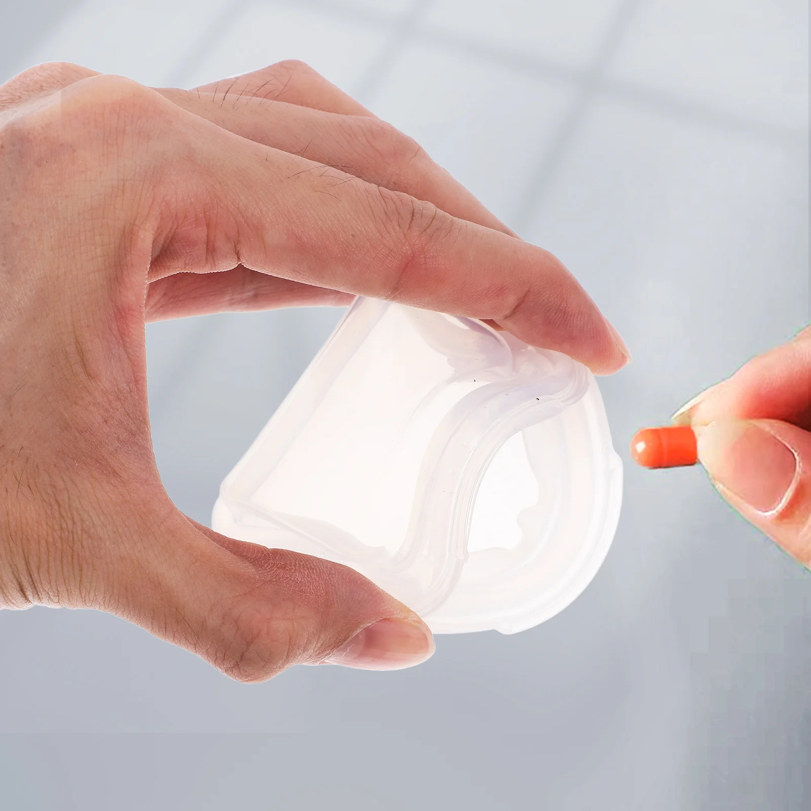 

Reusable Transparent Silicone Medicine Pouch Portable Travel Organizer Small Clear Mini Bag for Medication Storage