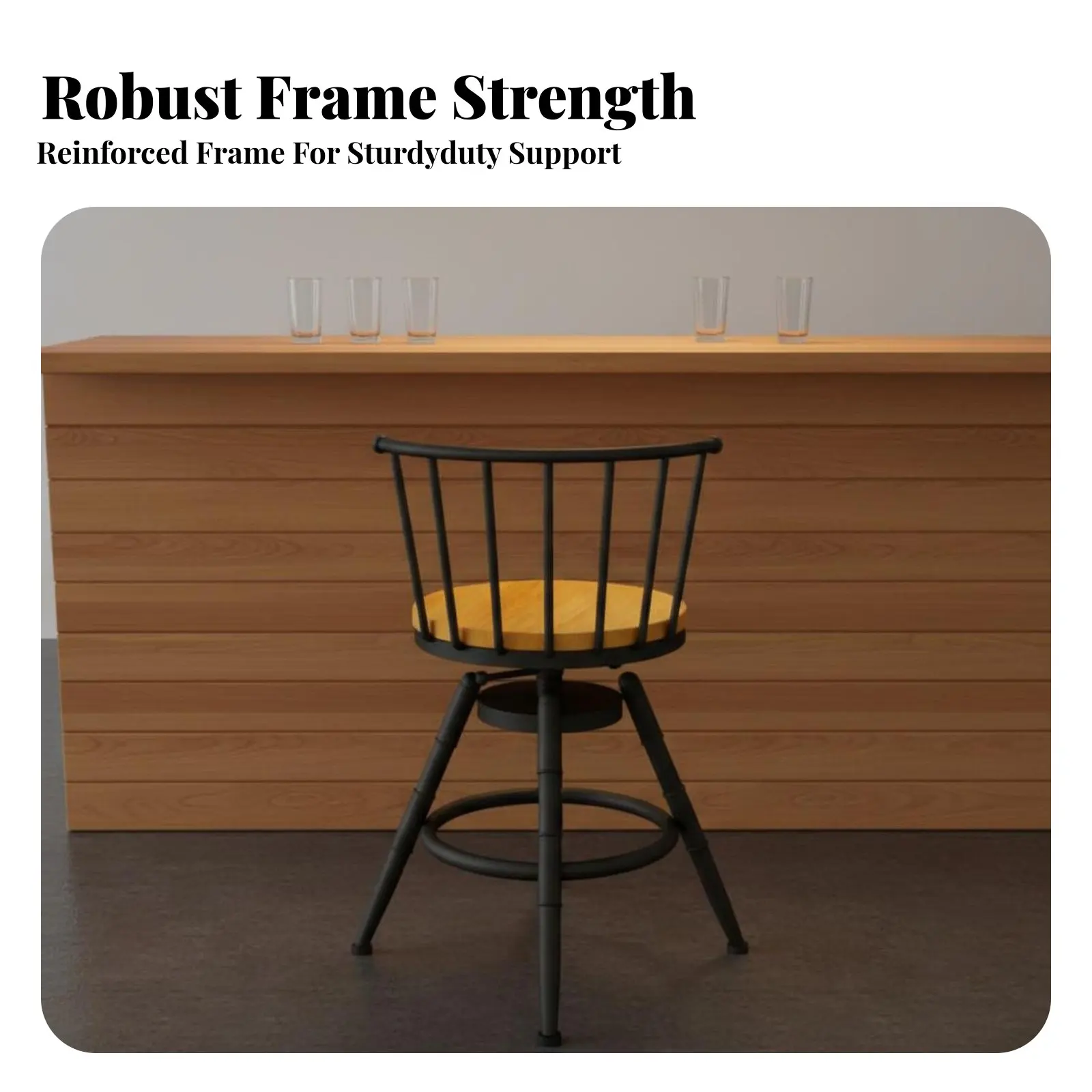 

Регулируемое вращающееся кресло с устойчивым основанием Spinerest, большой подставкой для ног и защитой пола для использования у стойки