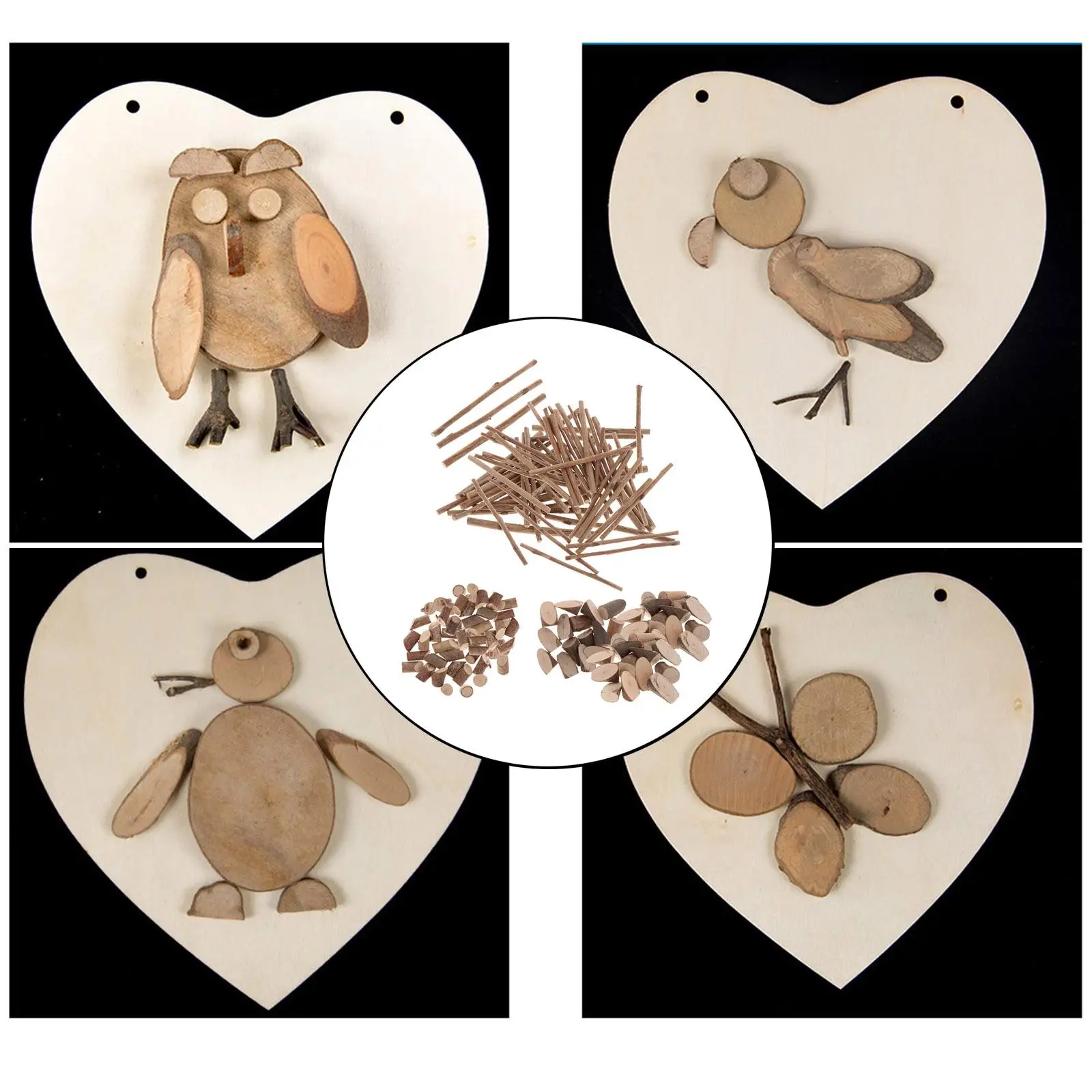 شرائح خشبية غير مكتملة كتل خشبية الحرف الحلي الكتابة على الجدران الخشبية للوحات عيد الميلاد لوحات العمل والحرف اليدوية