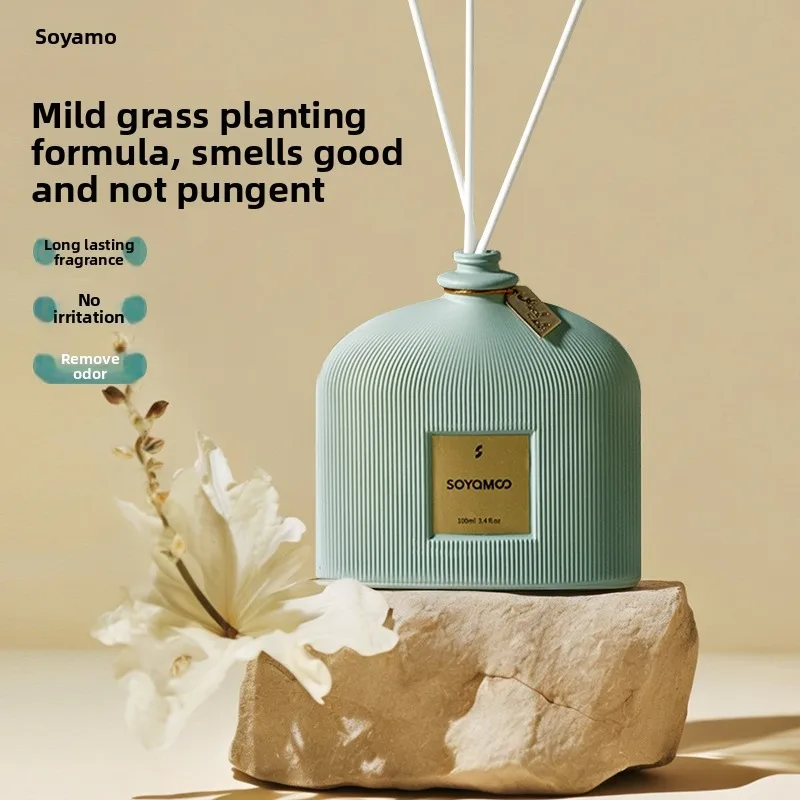 Fireless aromatherapy Morandi color rattan diffuser non-alcoholic stable recovery essential oil aromatherapy bedroom home use