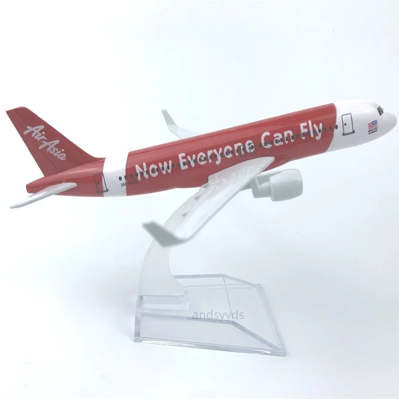 16 سنتيمتر Airasia A320 نموذج طائرة معدنية 1:400 مقياس الطائرات دييكاست الطيران مصغرة طائرة اللعب نموذج ثابت الديكور الهدايا