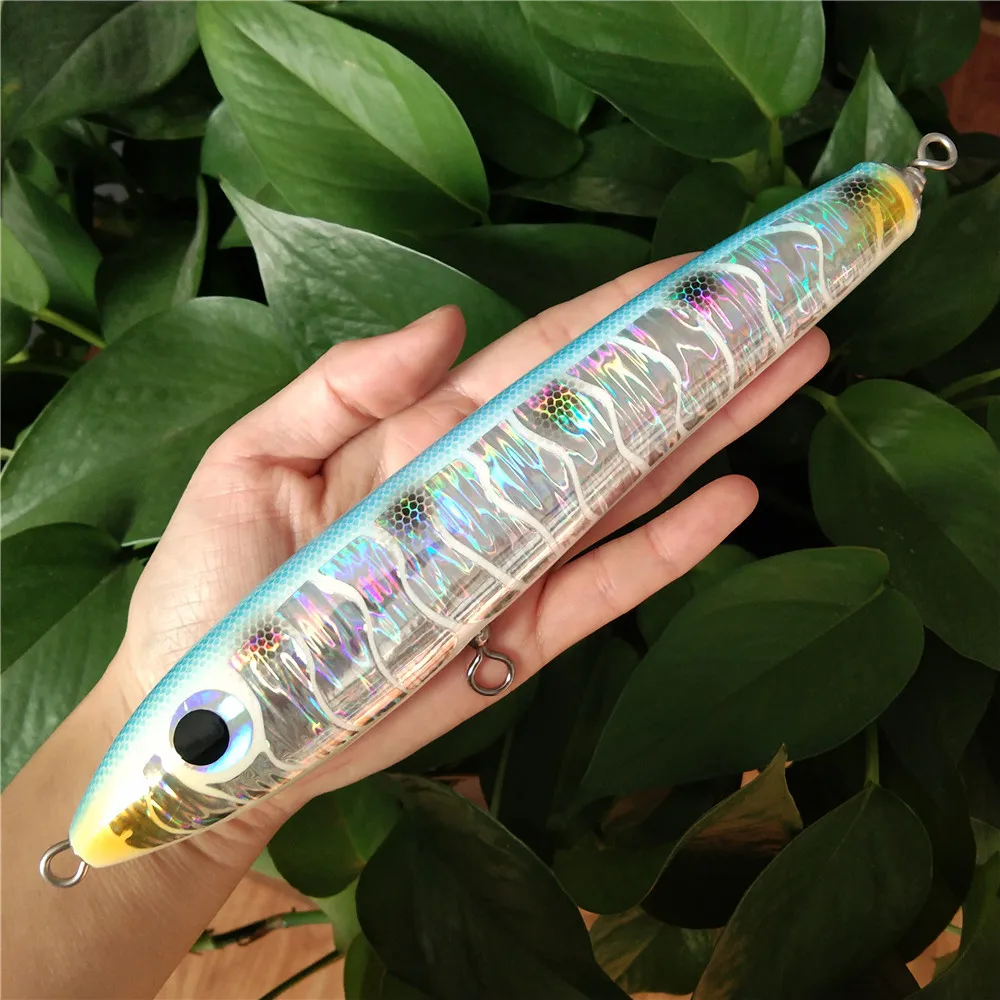 21cm 90g Wholesale High Quality Wood Pencil Lure Saltwater Trolling Lifelike Topwater Lures Tuna Bait