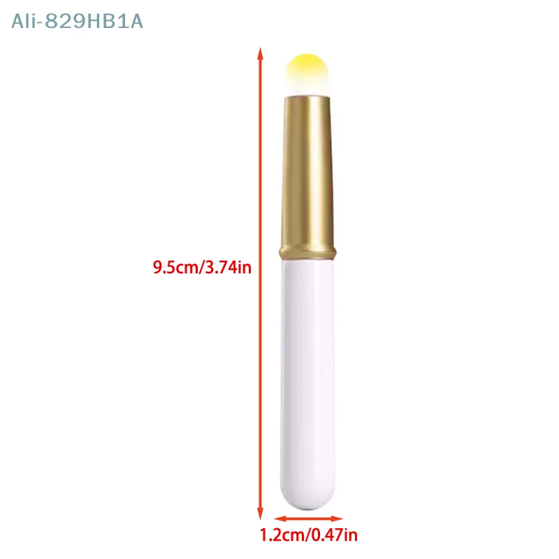 Portable Round Head Mini Lip Brush Carry Lid Lipstick Brush Concealer Brush Girl Lip Gloss Smudge Makeup Brush