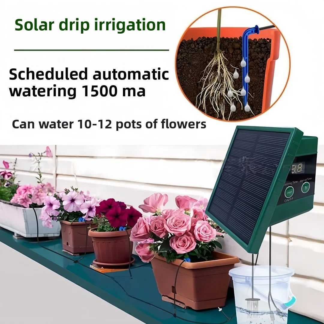 

Garden watering system drip irrigation hose outdoor use Garden balcony solar irrigation system automatic drip irrigation