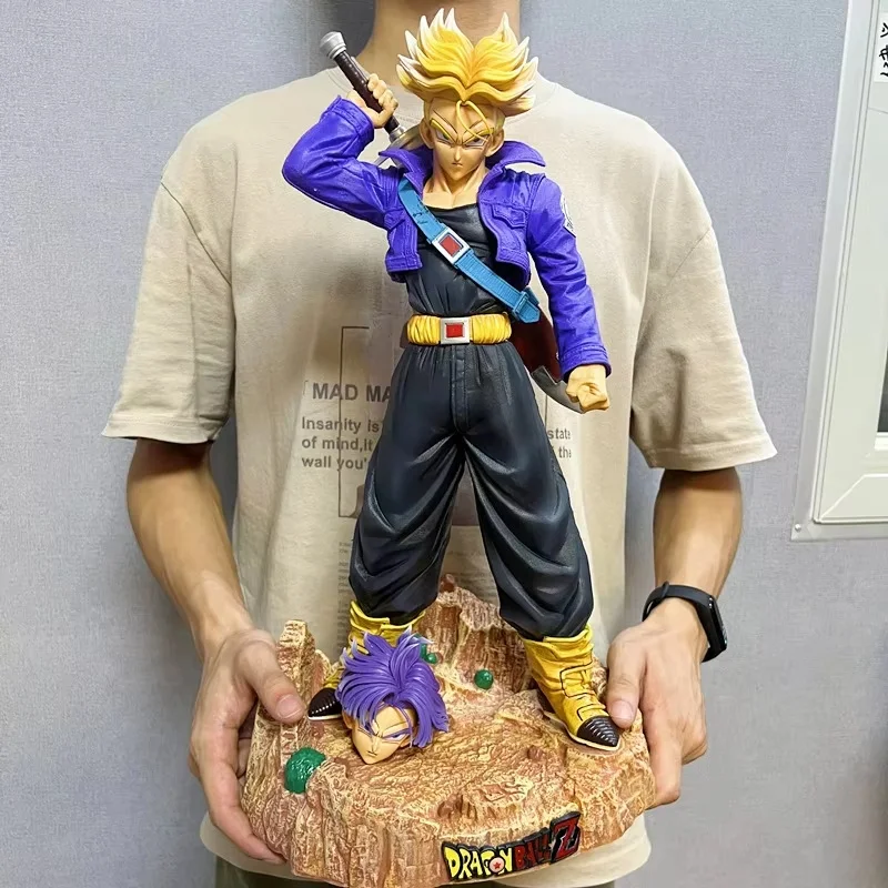 50cm Anime Dragon Ball Z Trunk Figure Dbz Super Saiyan GK Action Figure Model Doll Decoration Toys Gifts for Children