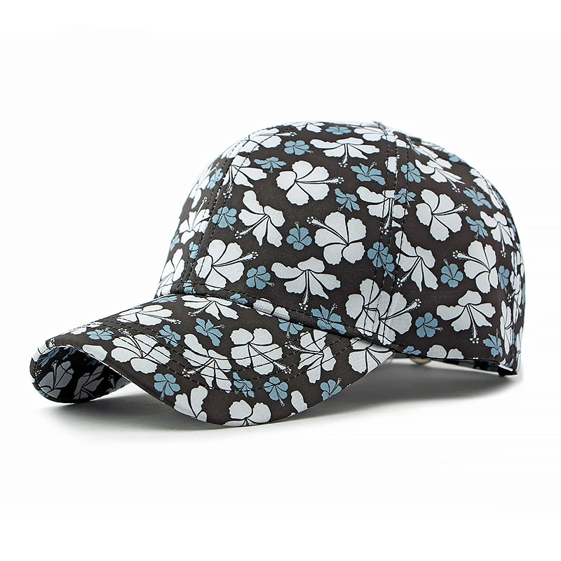 Ethnic Wind Hat Spring/Summer Fashion Flower Baseball Hat Outdoor Sun Protection and Sunshade Hard Top  Hat