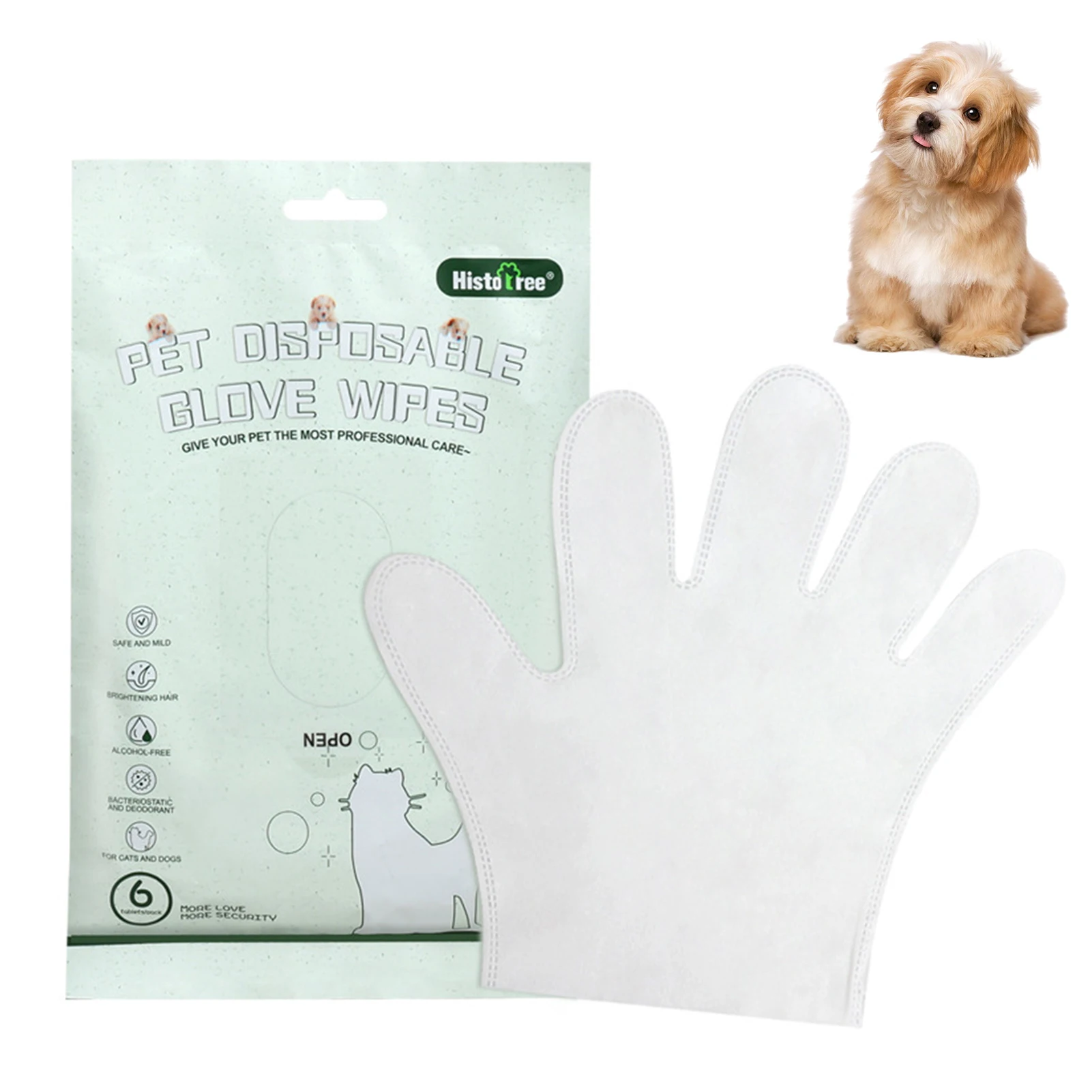 

Pet Cleaning Gloves Wet Wipes Convenient to Carry Quick & Effective Cleaning Wipes Suitable for Deodorizing Grooming