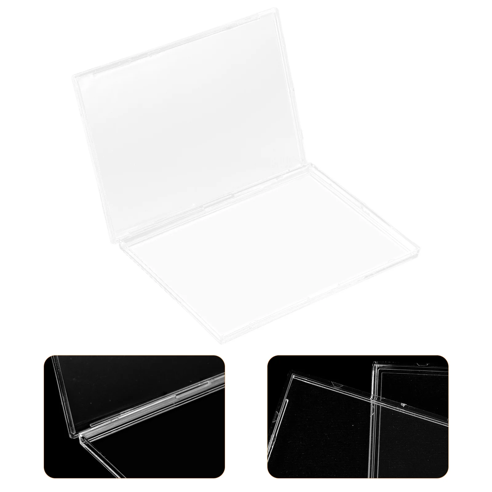 Caja de tarjetas de 10 Uds., estuche rígido de acrílico transparente para tarjetas de juego, protección comercial, resistente al agua, soporte reutilizable para exhibición