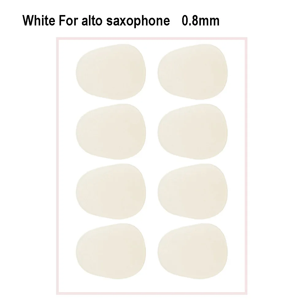 8Pcs Sax Mouthpiece Cushions Patches Pads Wind Instrument Mouthpiece Cushions Silicone For Treble Alto Tenor Sax Clarinet