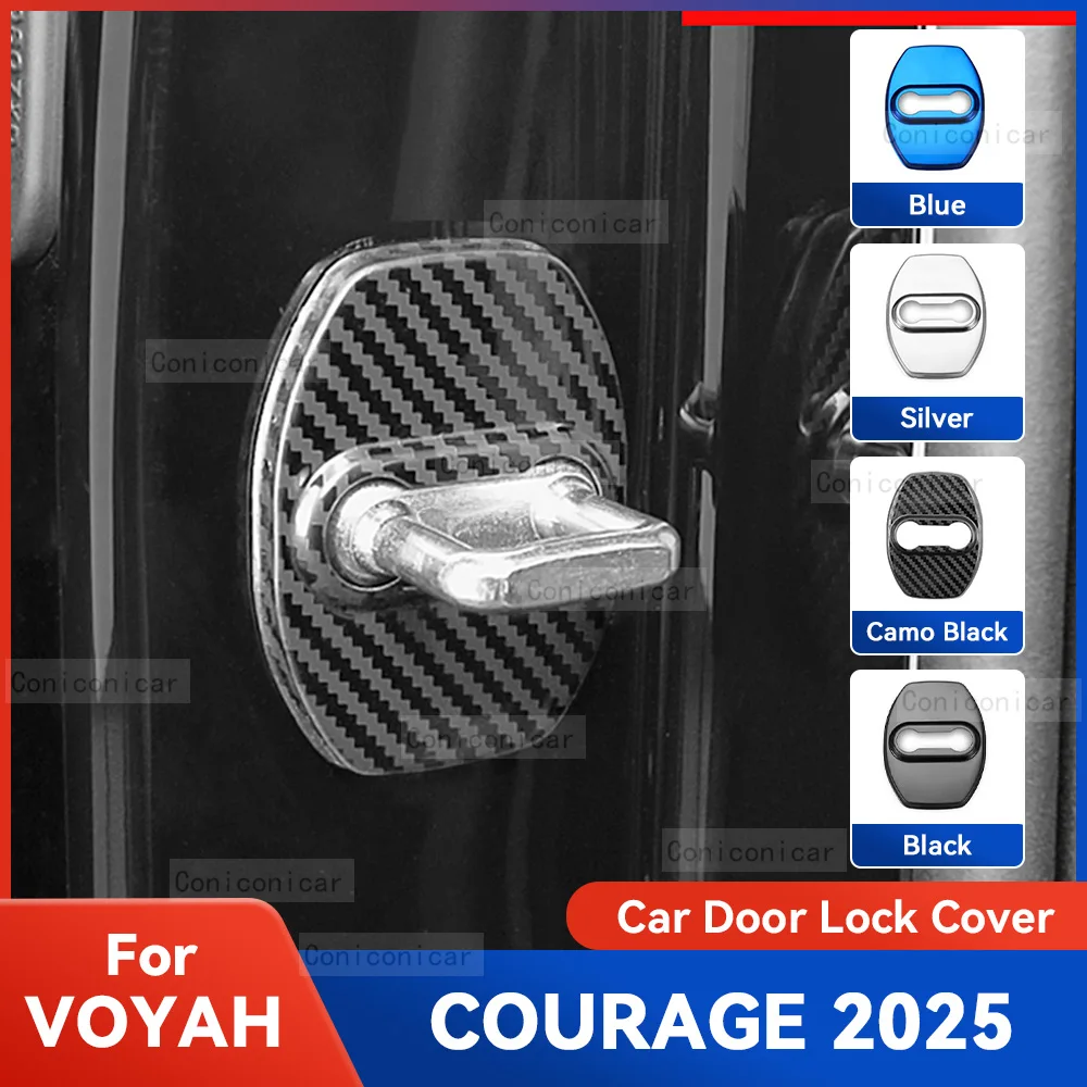 

Auto Car Door Lock Protect Cover Emblems Case Stainless Steel Decoration For VOYAH COURAGE 2025 Protection Accessories