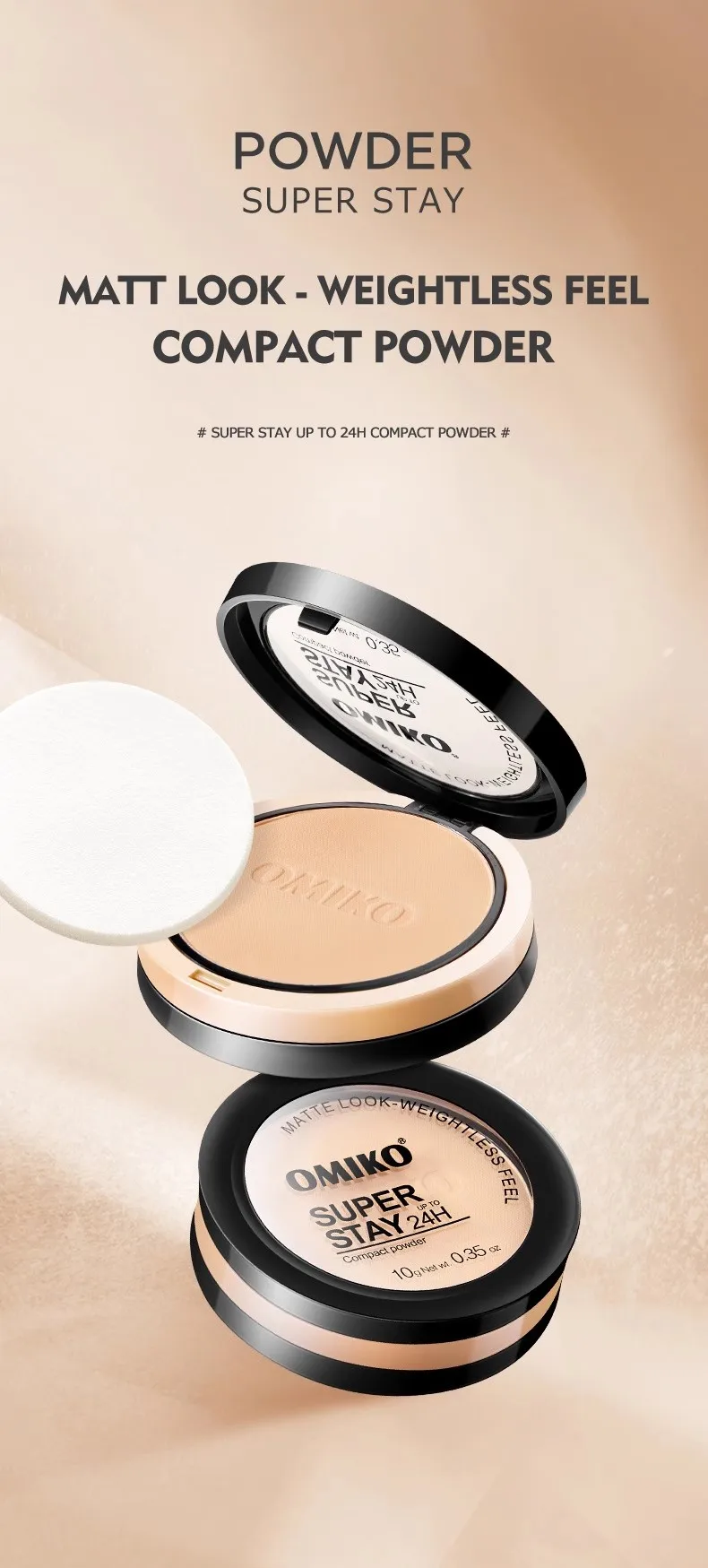 プレストパウダーメイクアップ 防水 長持ち フルカバレッジ フェイスコンパクト セッティングファンデーション オイルコントロール 3色