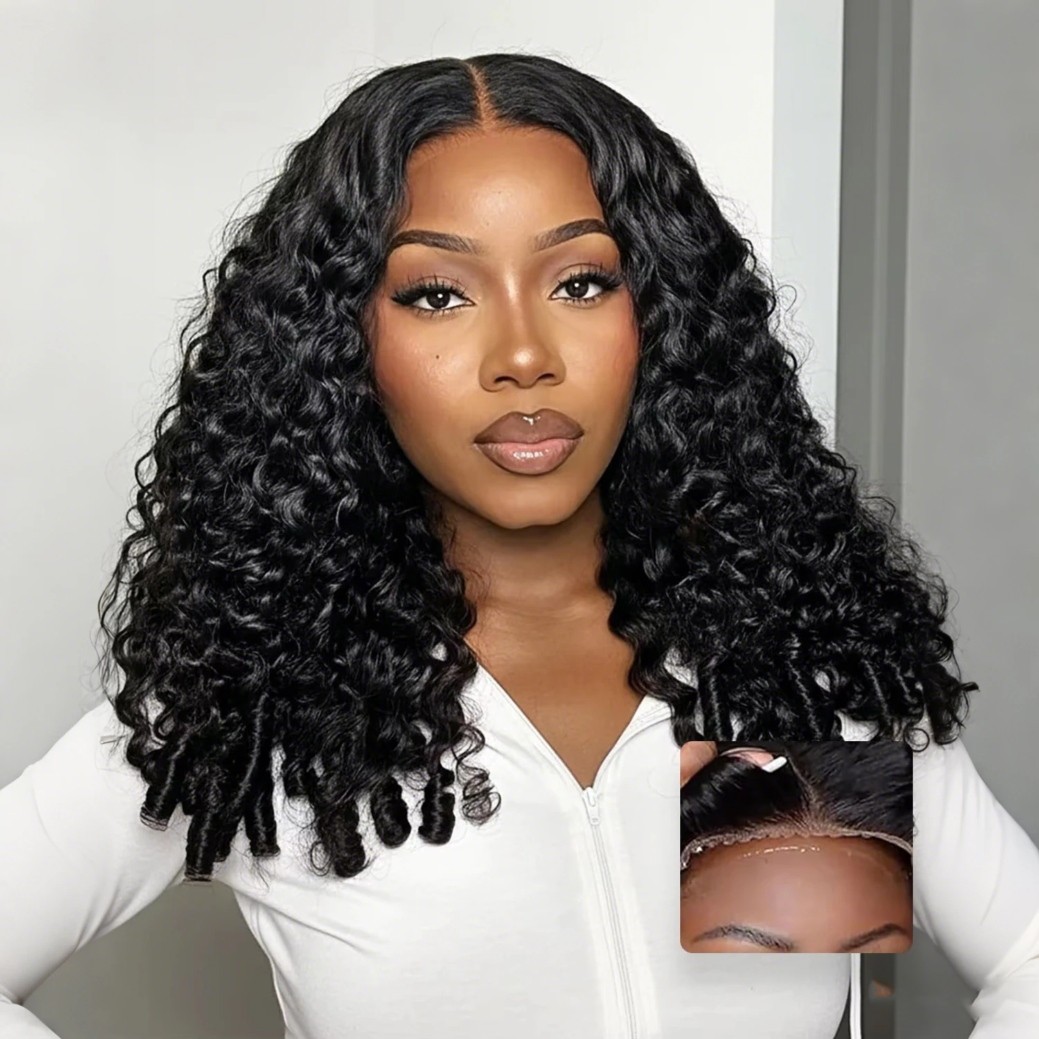 

Бирманский кудрявый парик без клея, 220% плотность, из натуральных волос, с спиральными концами, HD-кружево 7x6, предварительно выщипанные волосы, фронтальные парики 13x6 для женщин