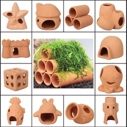 Ceramic Aquarium Decoration Fish and Shrimp Hatching Hidden Dwelling Mushroom House Fish Spawning Clay Pot Aquarium Accessories