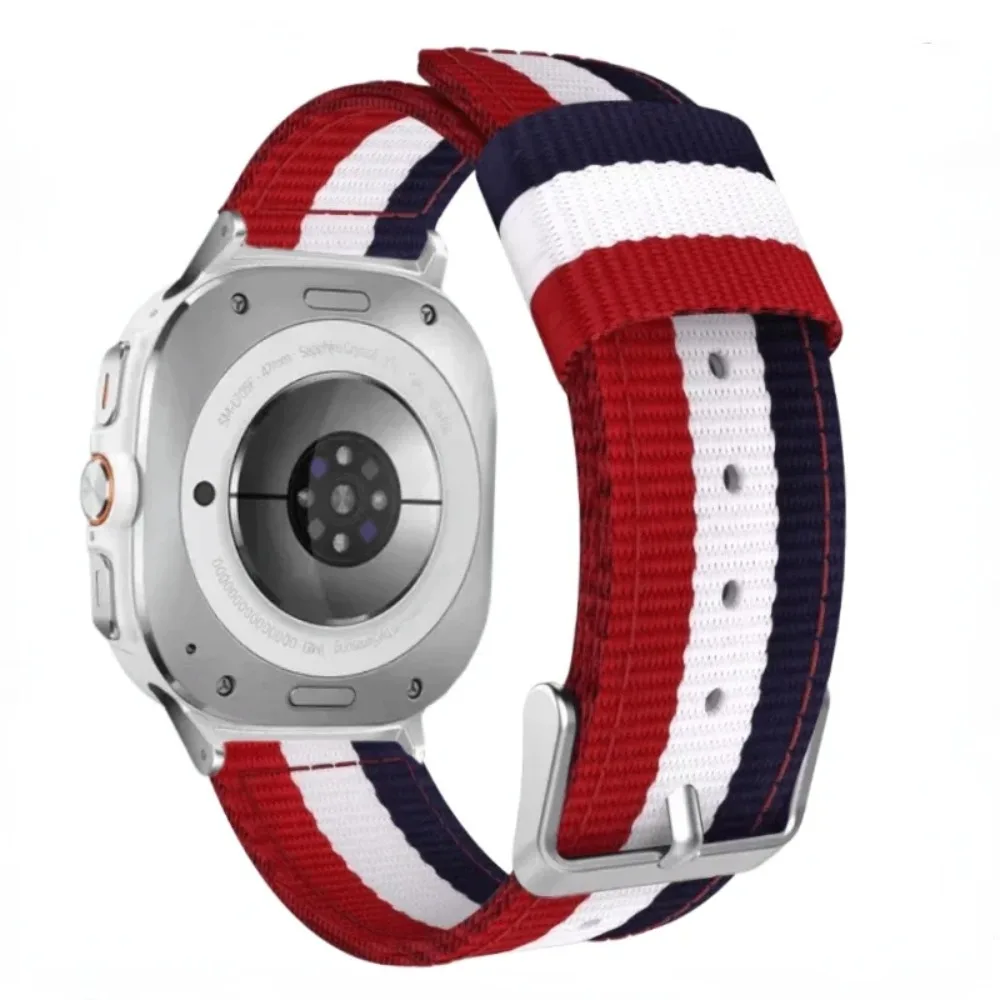 삼성 갤럭시 워치 울트라용 캔버스 시계줄 나일론 루프 팔찌 갤럭시 워치 8-7 울트라 47mm 교체 가능한 손목밴드