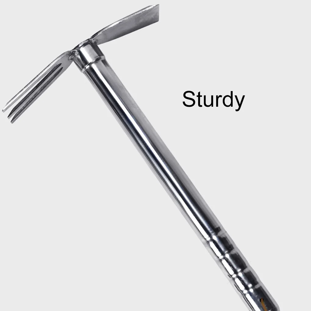 

High Quality 1PC Stainless Steel Garden Hoe Pick Multipurpose Hand Tool Digging Weeding Seeding Turning Soil Mining Tools