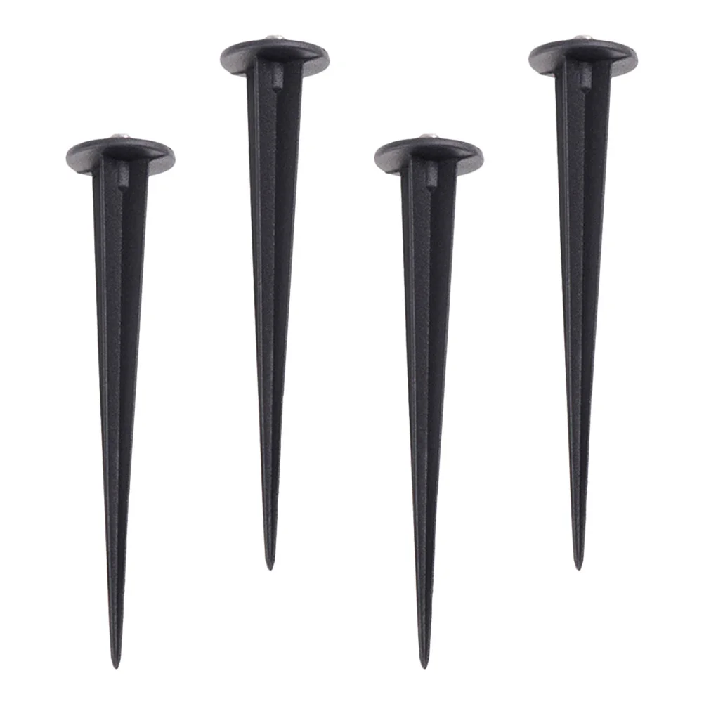 4 Pcs Ground Plug Spikes Lawn Lamp LED Nail Decoration Die Cast Aluminum for Solar Lamps Light