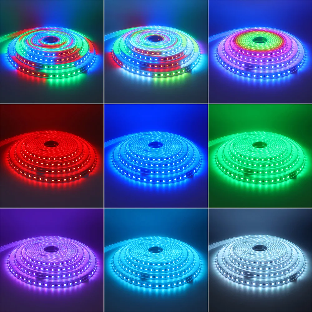 Imagem -04 - Fita Led Rgb Endereçável com Kit de Controle Remoto Luz de Fita Pixel Impermeável 24v Bluetooth 24 Teclas 5050 60led por m Flexível Ws2811