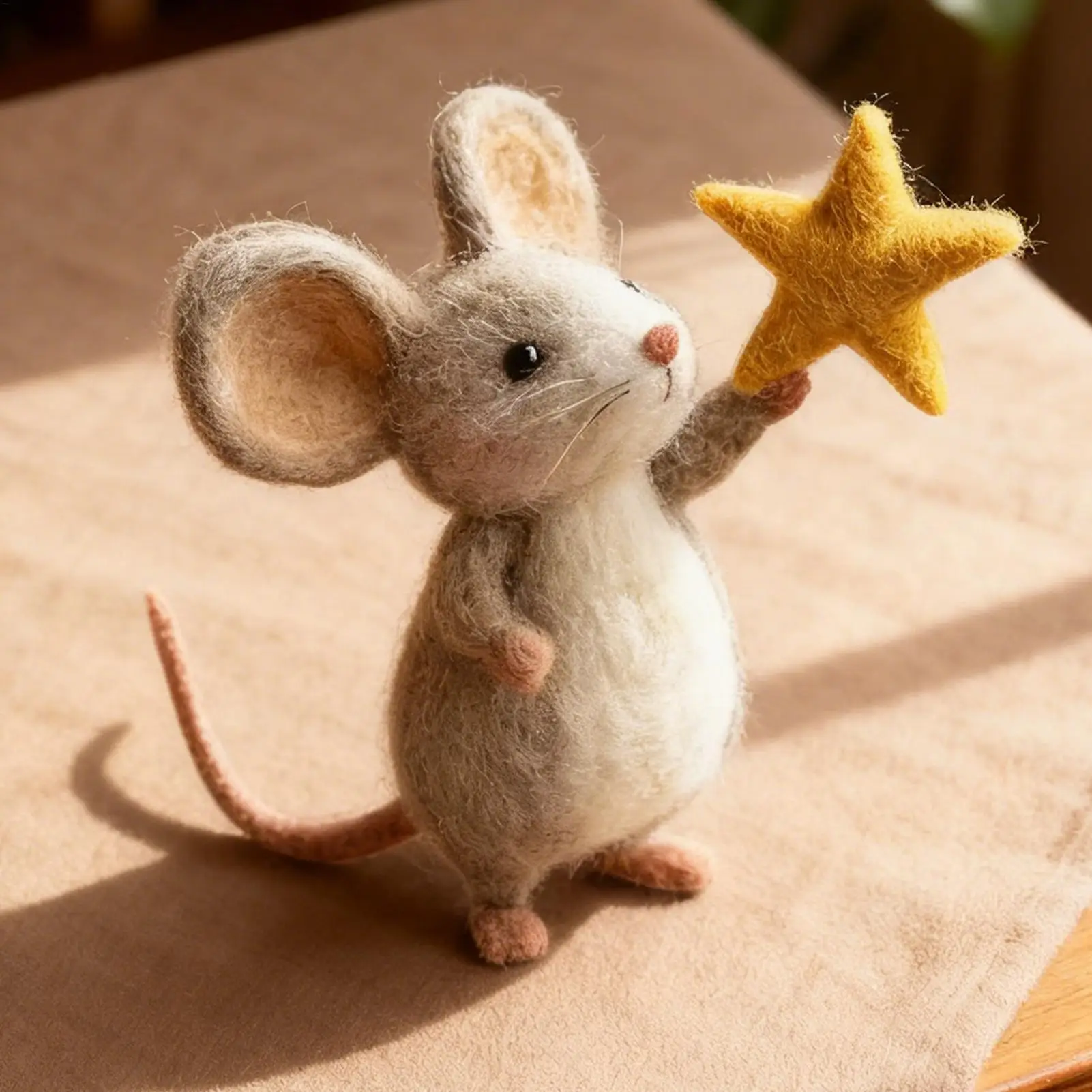 Mini Felt Mice Fashionable Mousee Tabletop Decor for Christmas Easter Holiday Home Table Party Fireplace Mantel Bookshelf
