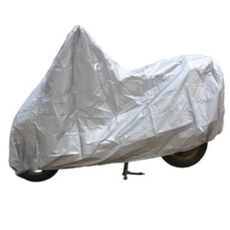 Waterproof Dustproof Breathable Breathable Full Protective Anti UV Motorcycle Covers Silver Motorcycle Hood Scooters Covers