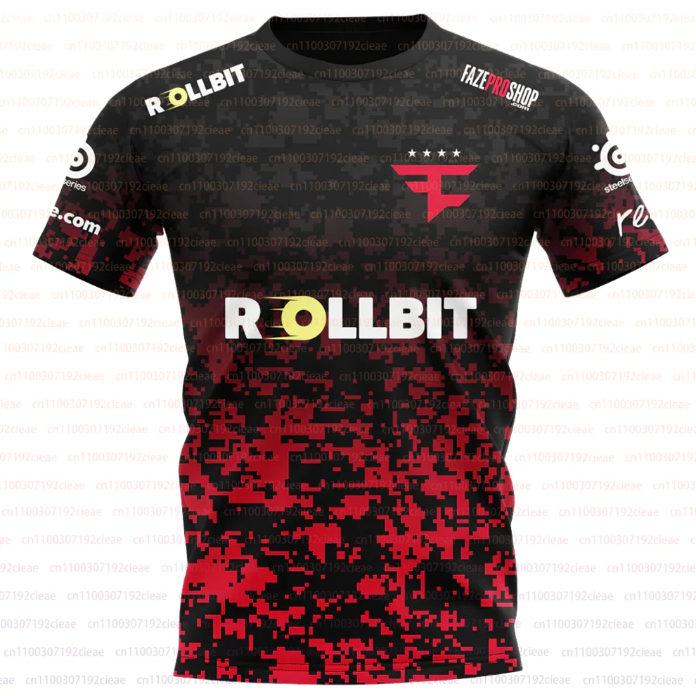 2026 Faze Esports Club موحدة CSGO Pro League قميص تدريب رجالي قابل للتنفس رياضي برقبة مستديرة تي شيرت قابل للتخصيص