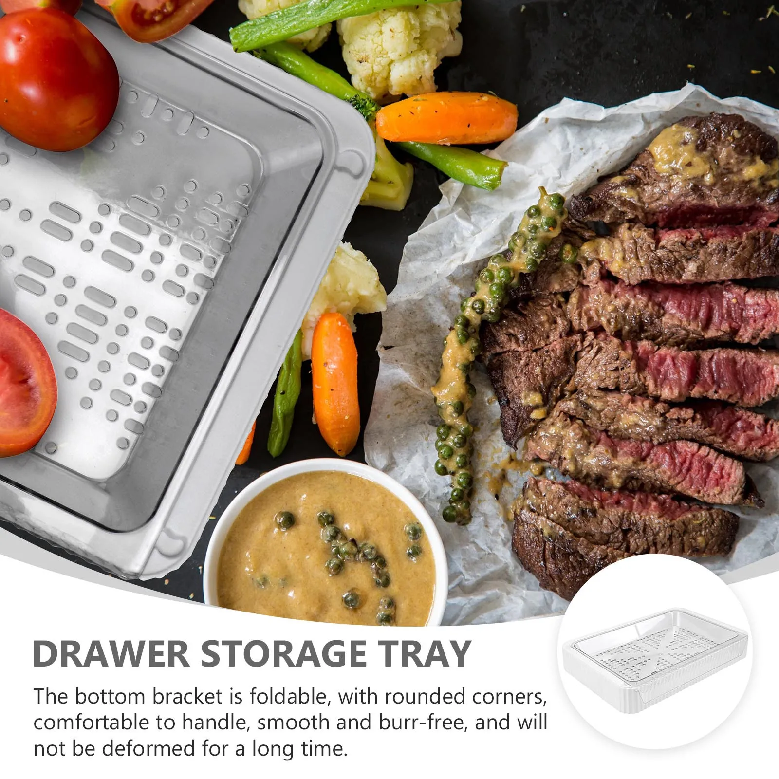 

1Pcs Space Saving Vegetable Storage Rack Foldable Kitchen Organizer Basket for Fruit Pantry Shelving Draining Food Rack White