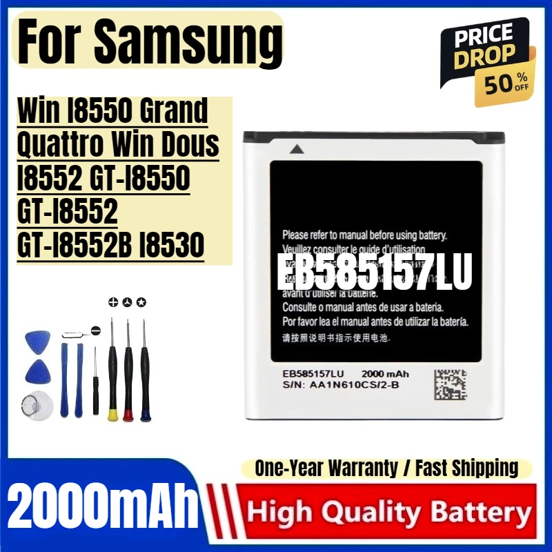 EB585157LU для Samsung Win I8550 Grand Quattro Win Dous I8552 GT-I8550 GT-I8552 GT-I8552B I8530 Beam аккумулятор для мобильного телефона EB585157LU для Samsung Win I8550 Grand Quattro Win Dous I8552 GT-I8550 GT-I8552 GT-I8552B I8530 Beam аккумулятор для мобильного телефона