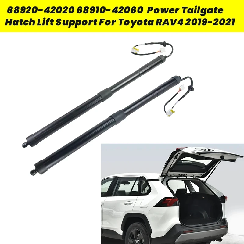 1Pair Electric Power Tailgate Hatch Lift Support For Toyota RAV4 2019-2021 68920-42020 68910-42060 Rear Gate Actuator