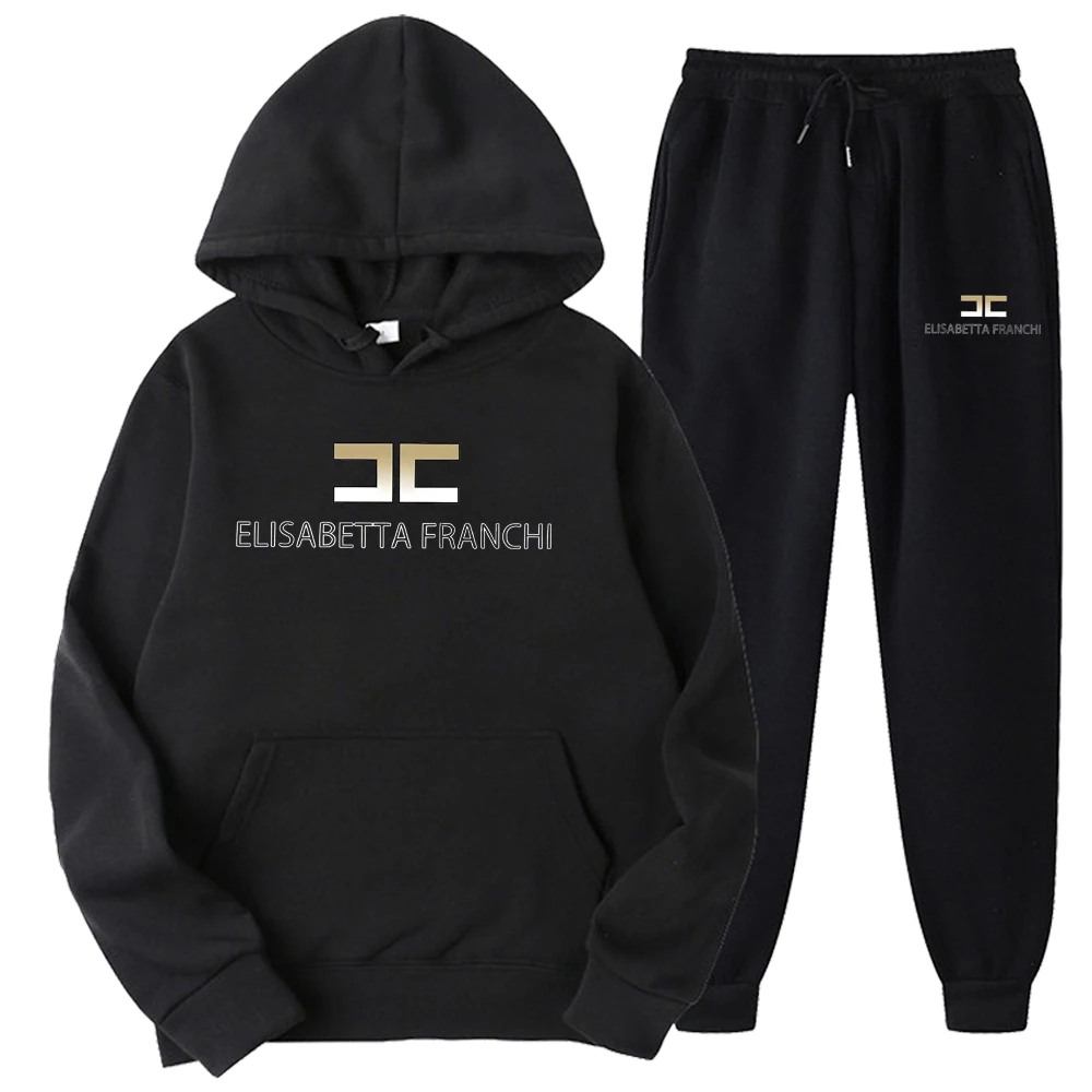 

Spring and Autumn Sweatpants Two-Piece Set Printing Sport Running Trousers Overcoat New Men's Tracksuit