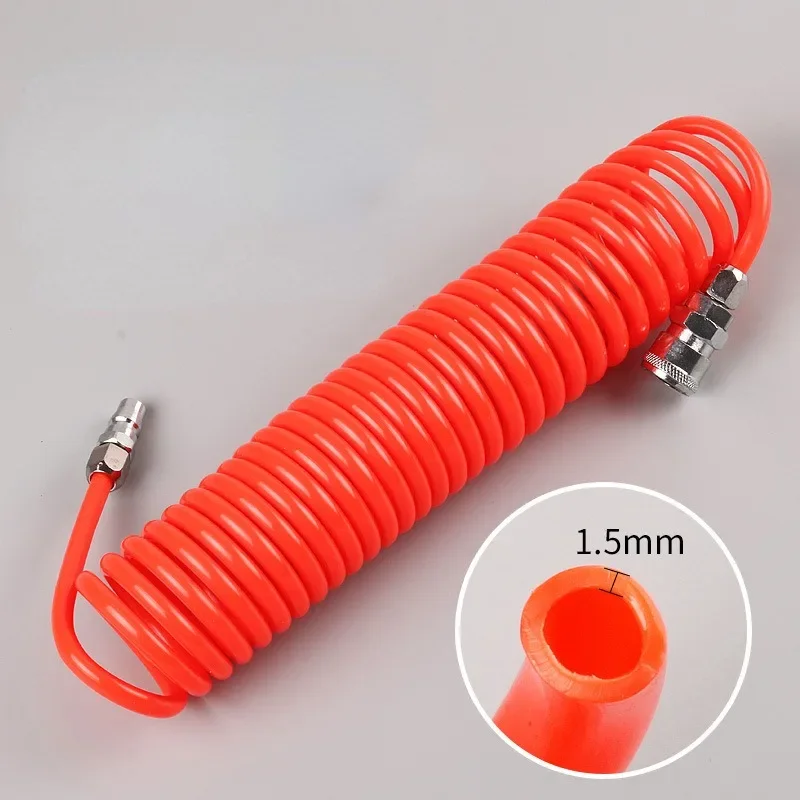 6M/9M Air Compressor Hose Flexible Air Tool with Fittings Spring Coil Pipe for Compressor Air Tools