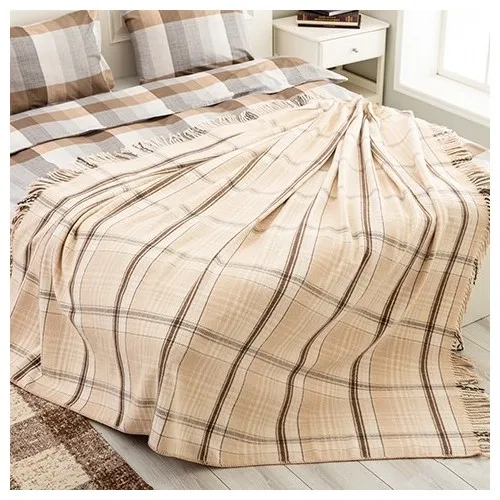 Favore Casa Comfort Cotton Scotch Double Blanket 200 X220 cm Beige