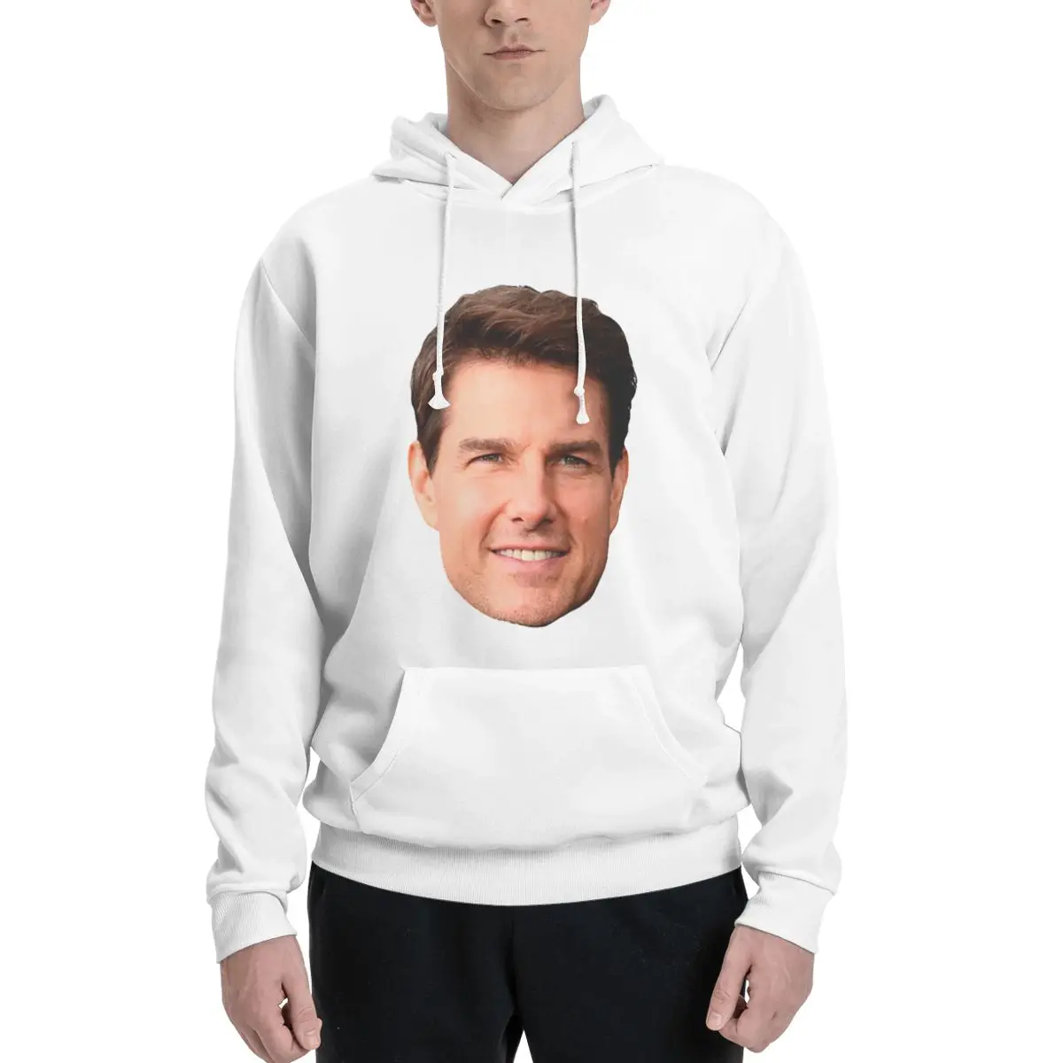 Tom Cruise Face Cutout Hoodies Men Women Casual Pullover Sweatshirts Fashion Long Sleeve Streetwear Autumn Winter