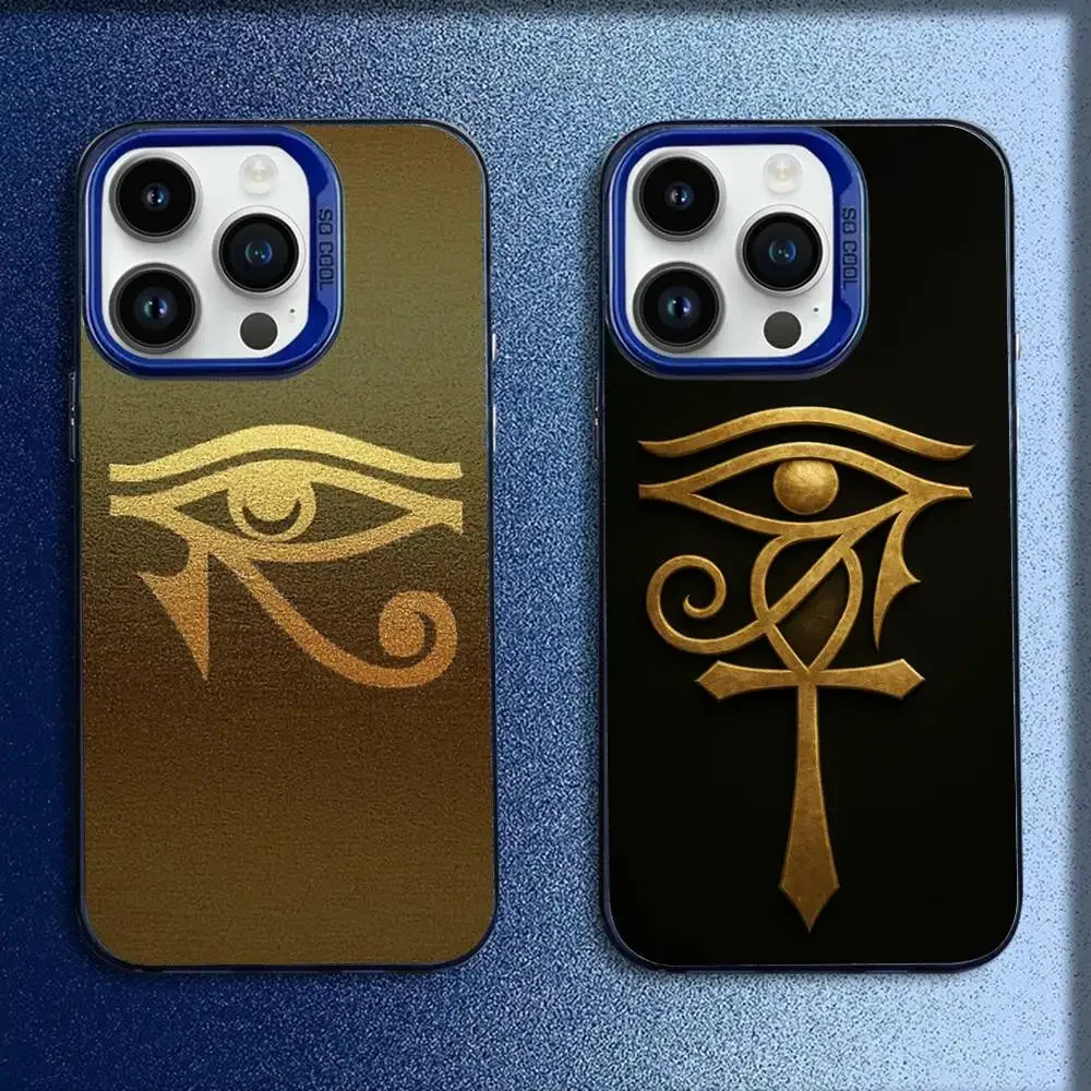 

Olho De Horus Phone Case For iPhone 17,16,15,14,13,12,11,Pro,Max,Plus,E,SE4,Air,Mini Blue IMD Box