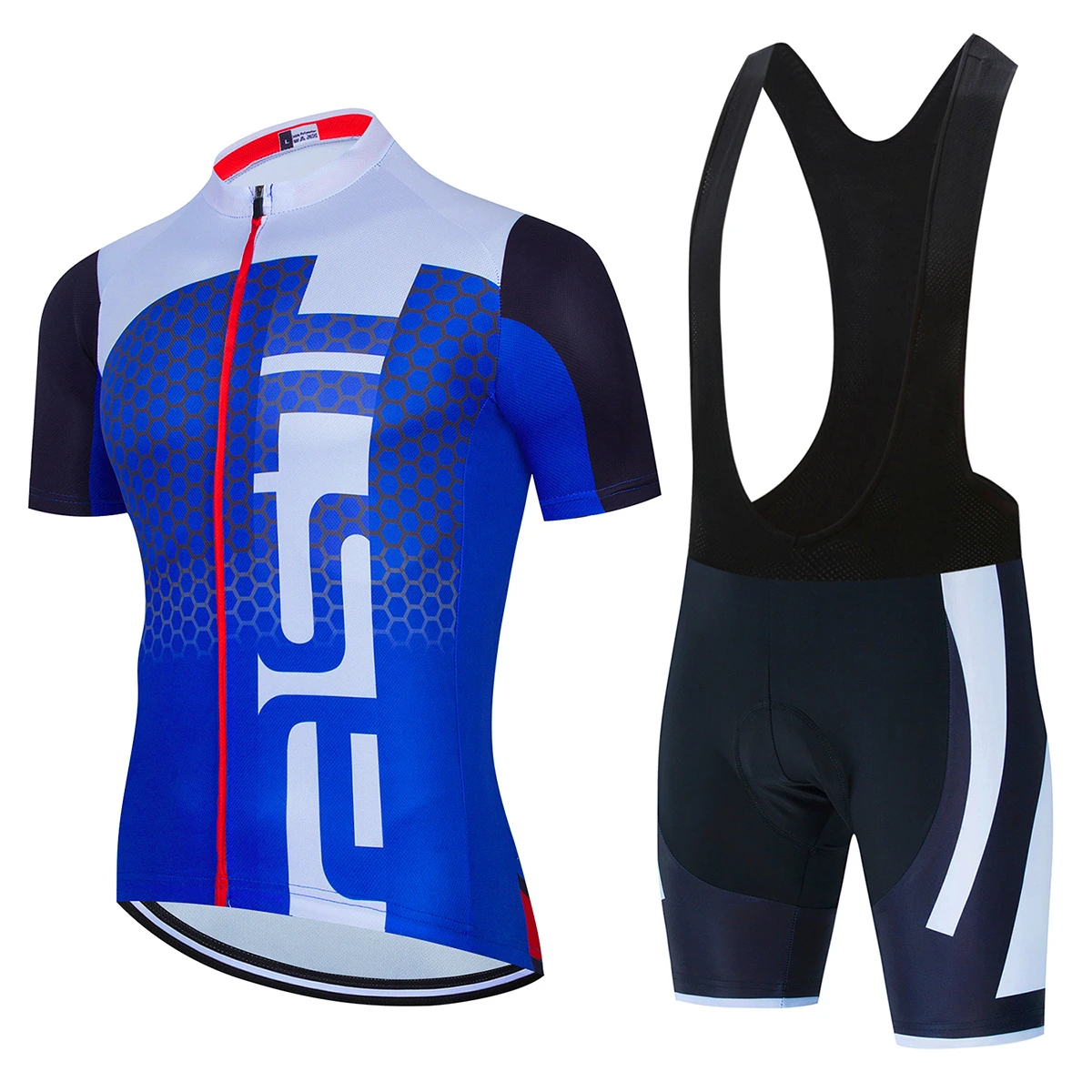 

2025 Men's Team Cycling Jersey Set Blue Clothing Short Sleeve Bicycle Shirt Road Summer Bike Suit MTB Wear Ropa Maillot
