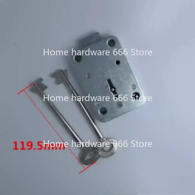 Suitable for Home Safe Vault Door Safe Leaf Lock Armored Car Lock Double Flagpole Extra Long Key Anti-theft Lock