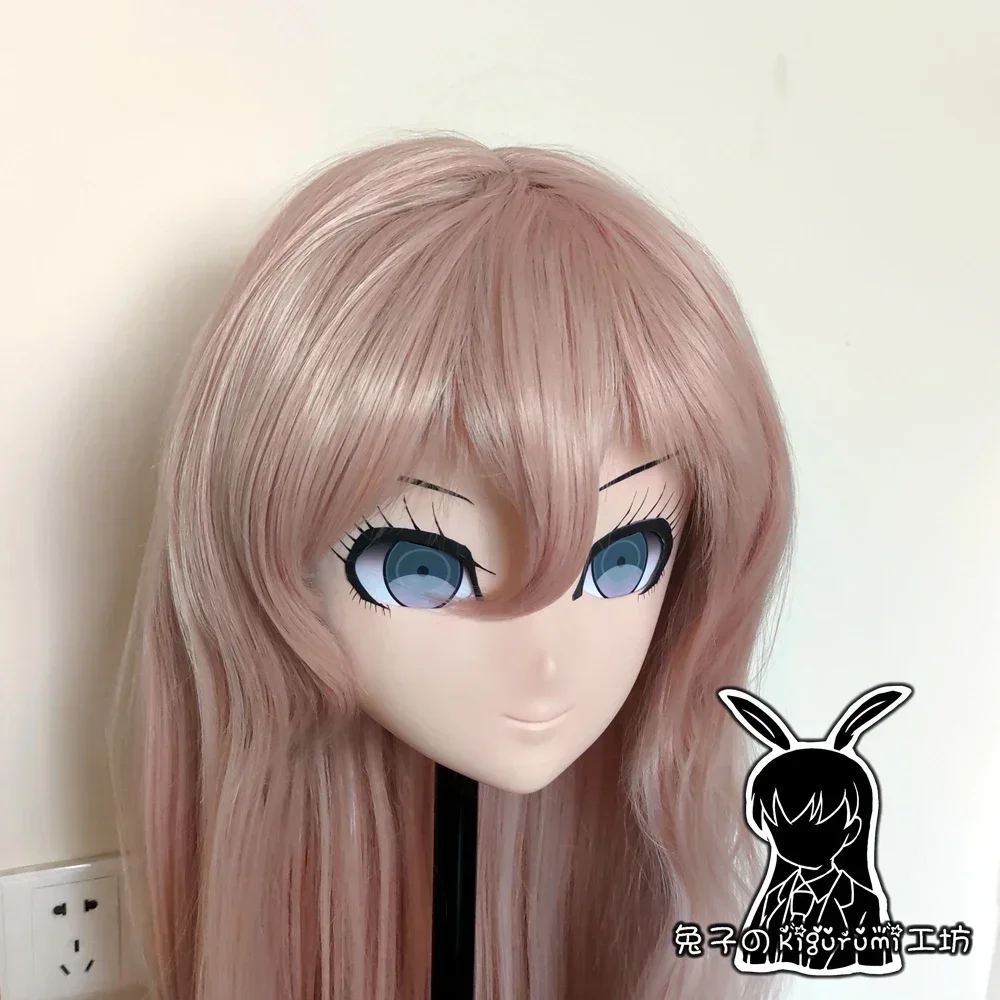 (R-Mask 04) Cabeça Cheia Feminino Resina Cosplay Anime Danganronpa V3: Miu Iruma Kigurumi Máscara BJD Cross Dressing Transgênero Máscara