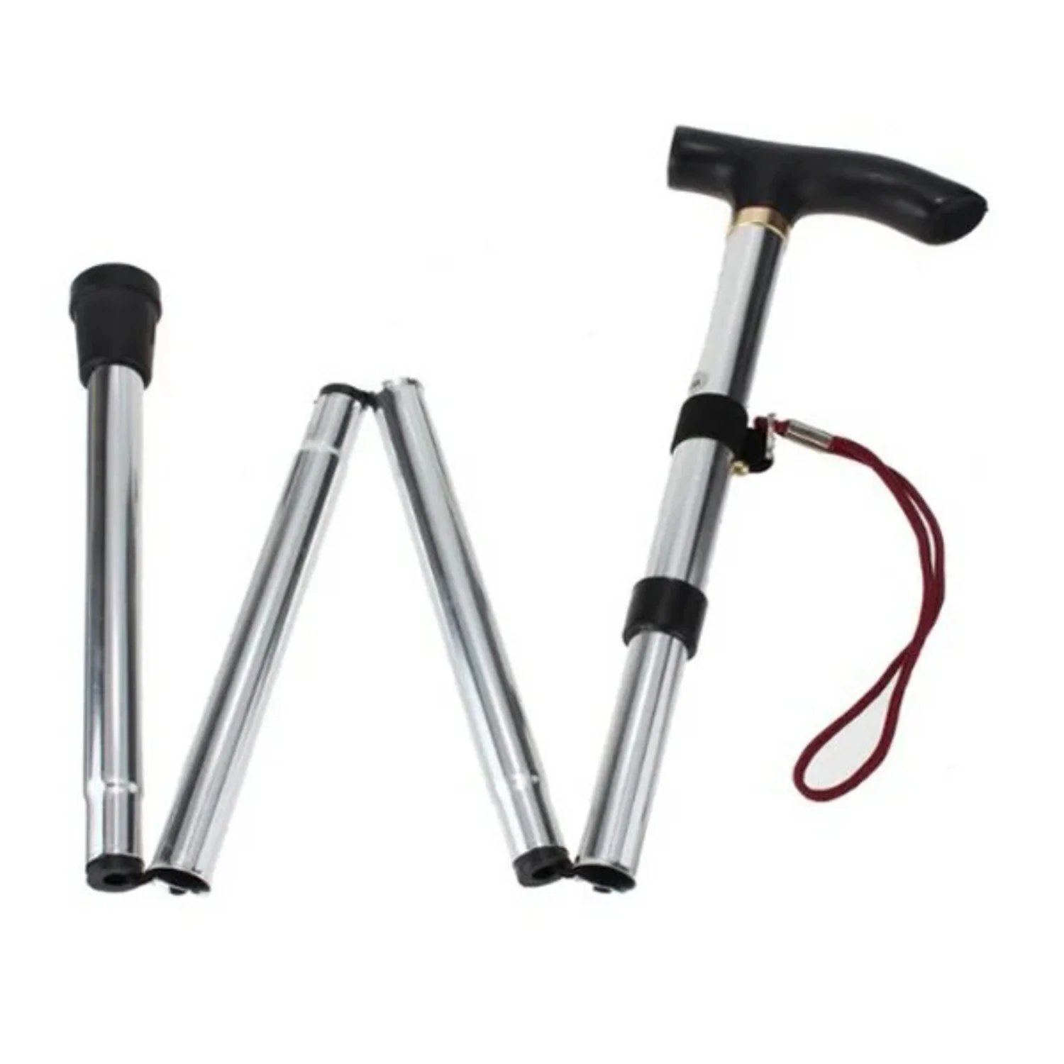 Collapsible Walking Cane Folding Stick Adjustable Aluminum Bastones Para Senderismo Ab wheel Ab rollers Exersise equipment Ab