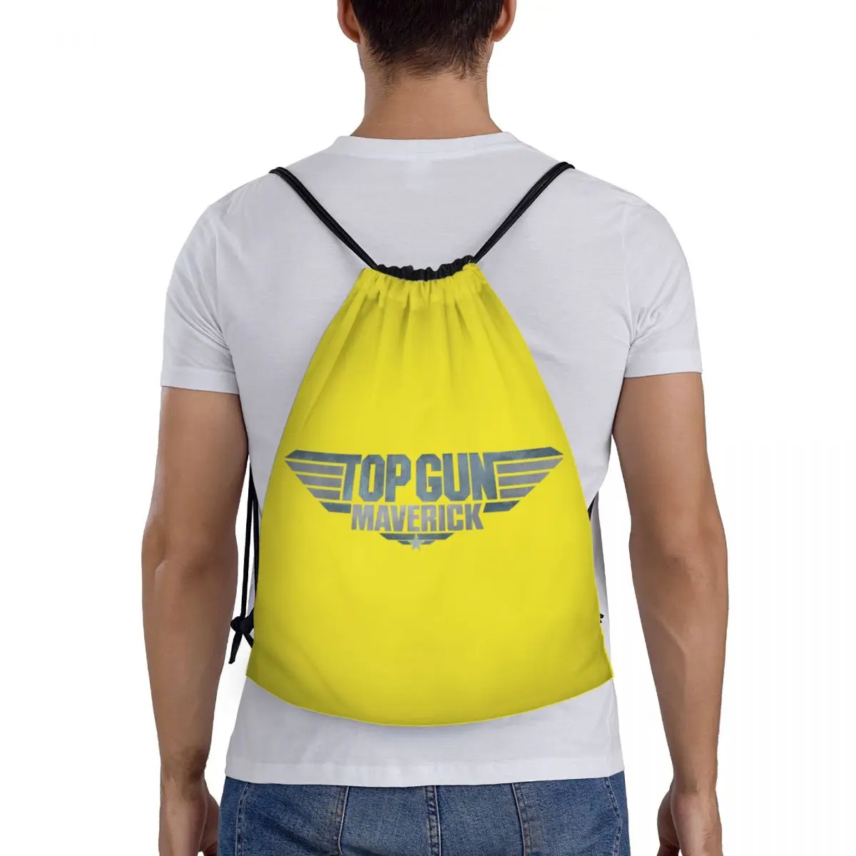 Top Gun Maverick Drawstring Mochila Mulheres Homens Esporte Ginásio Sackpack Saco De Treinamento Portátil Saco