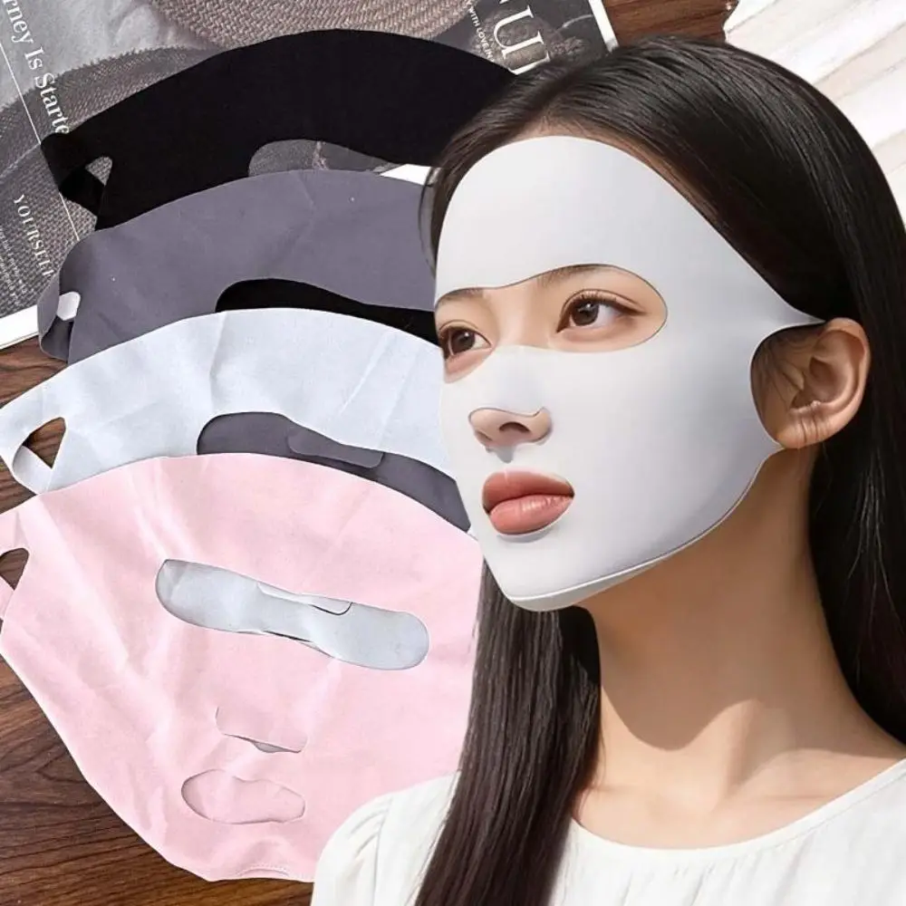 

Cool Ice Silk Sun Protection Mask Breathable Dustproof Anti-UV Neck Scarf Full Face Adjustable Sunshade Face Mask Outdoor
