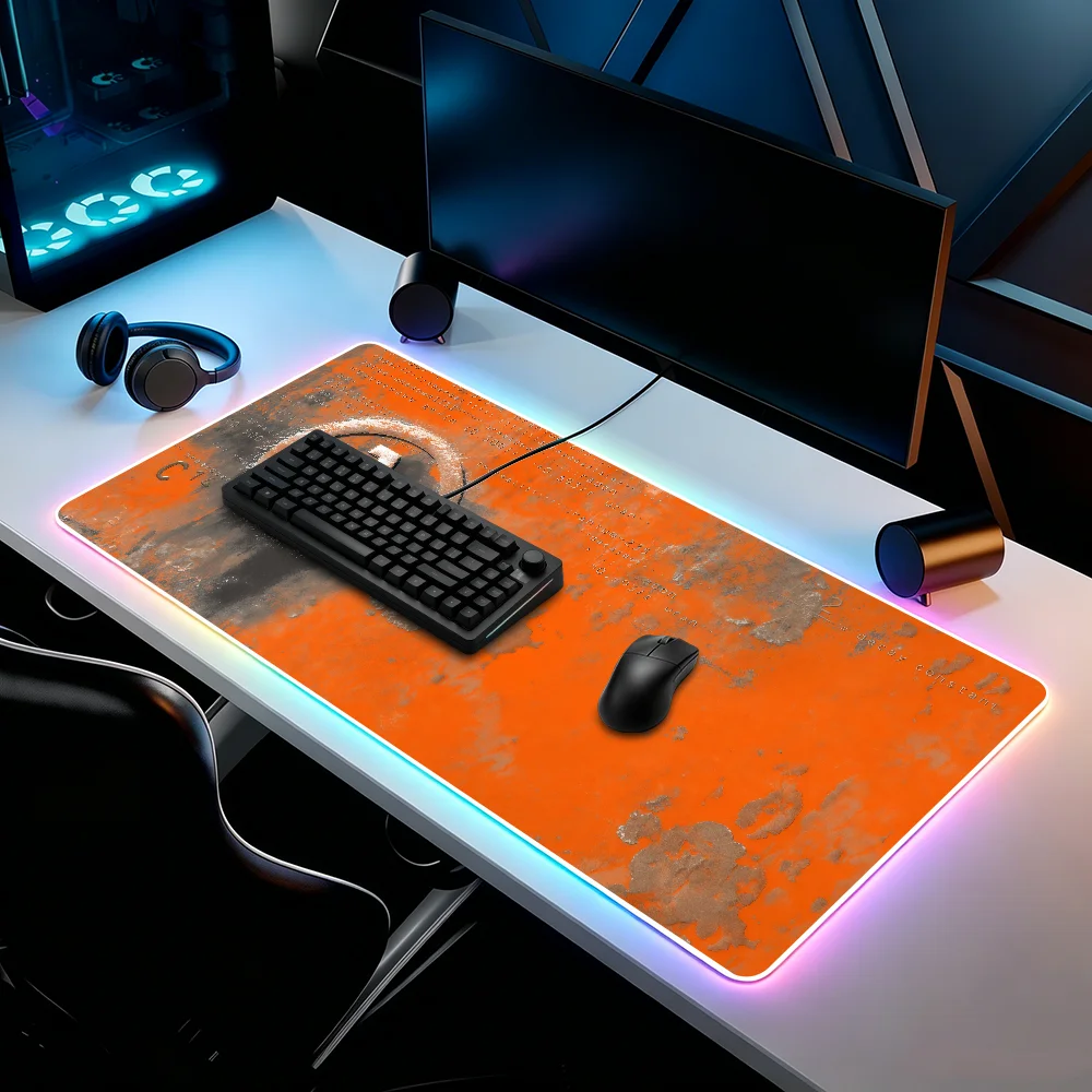 

Game H-Half-Life Mouse Pad RGB Led Gaming Bedroom Office Desk Non-Slip Mat Waterproof Large