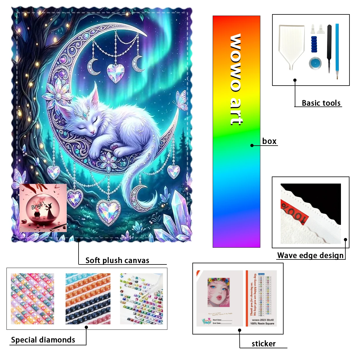 

【Bruji_ Diamond Art】Animal magic Crystal AB Rhinestone FD Rhinestone Perfect Resin Diamond
