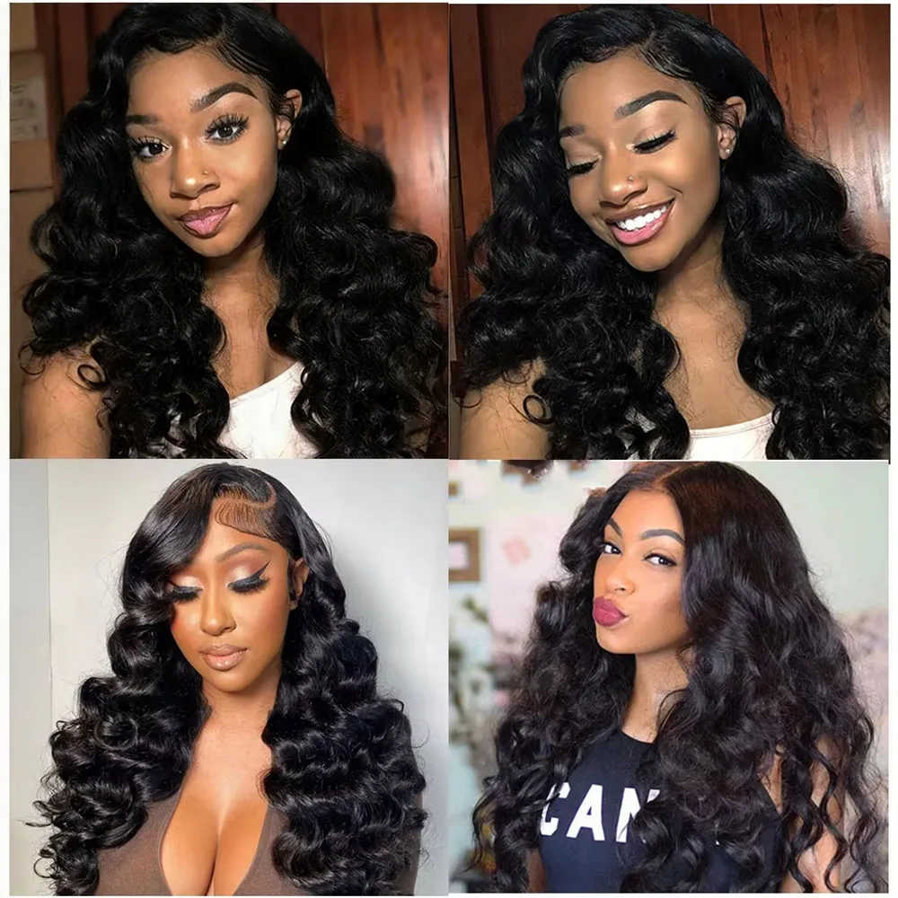 12A حزم شعر بشري مموج فضفاض مع إغلاق 4x4 نسج على شكل شعر هندي 3/4 حزم مع إغلاق الدانتيل وصلات شعر بشري متموج