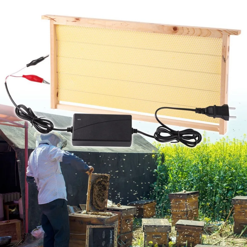 Electric Embedded Hive Heating Unit Beekeeping Electric Embedded Hive Frame Hot Wire Embedded Beekeeping Tool AU/EU/UK/US Plug