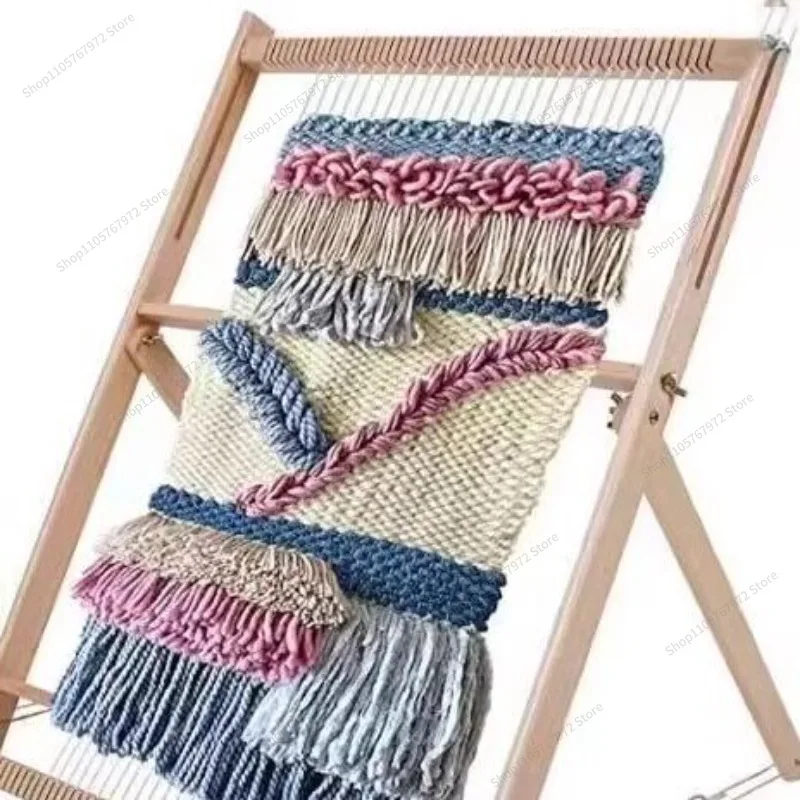 For Wooden Hand Knitted Frame Wool Carpet Tabletop Fixed Shelf Home DIY Making Universal Loom
